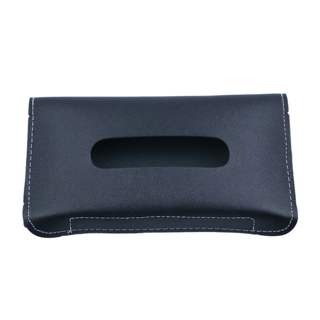 Car Armrest Box Sun Visor Hanging Leather Tissue Box, Black, Pink, Blue, Beige