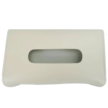 Car Armrest Box Sun Visor Hanging Leather Tissue Box, Black, Pink, Blue, Beige