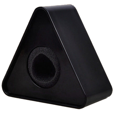 Micrófono para entrevistas, logotipo de la estación de bandera, cuadrado negro, cuadrado naranja, cuadrado azul, triangular negro, triangular naranja, triangular azul