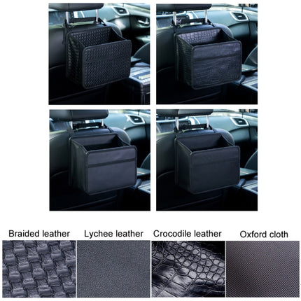 Car Hanging Garbage Bag Multifunctional Folding Storage Box, H611 Woven Pattern, H612 Crocodile Pattern, H613 Litchi Pattern, H615 Oxford Cloth