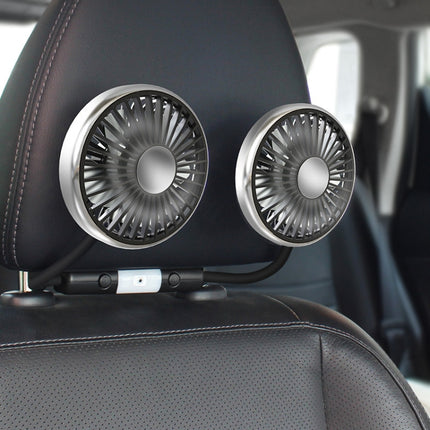 Car Double-head Hose Seat Fan with Light, F310