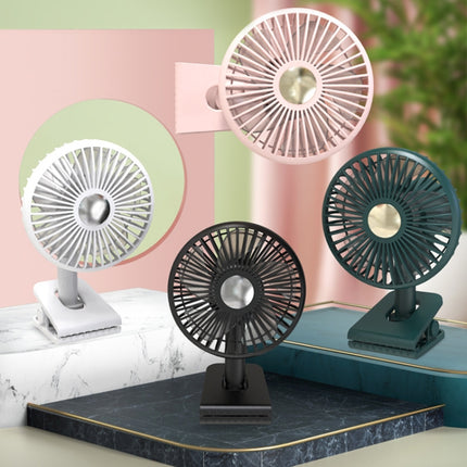 Car Clip-On Rechargeable Electric Oscillating Head Fan With Light