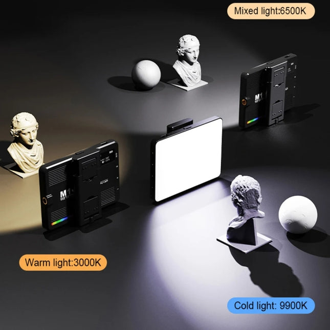 Rechargeable Pocket Light Mini Photography Light LED Outdoor Shooting Supplementary Light, Desiontal M15 3 Color Temperature, Desiontal M16 RGB