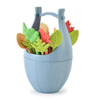 16pcs Fruit Forks + 1pc Barrel / Blue