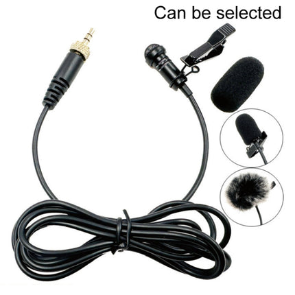 3.5mm Straight Internal Thread Plug Wireless Transmitting Lavalier Microphone, 1.5m