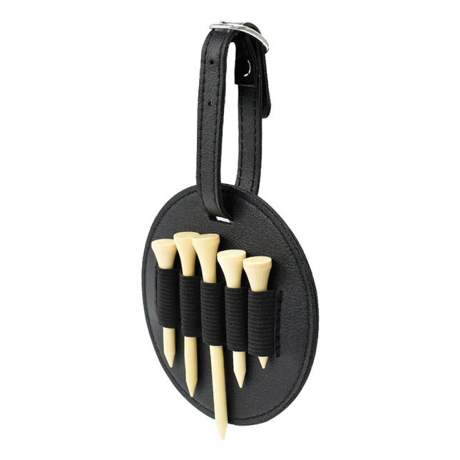 Leather Outdoor Waist Hanging Golf Spike Insert Pocket Storage Bag, Double-sided Black, Double-sided Brown, Single-sided Black, Single-sided Brown