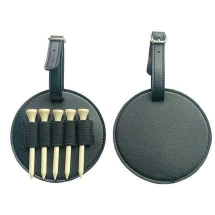 Leather Outdoor Waist Hanging Golf Spike Insert Pocket Storage Bag, Double-sided Black, Double-sided Brown, Single-sided Black, Single-sided Brown