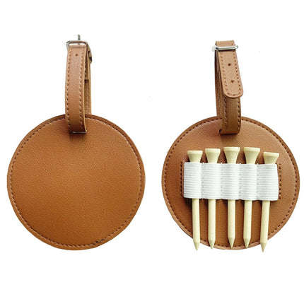 Leather Outdoor Waist Hanging Golf Spike Insert Pocket Storage Bag, Double-sided Black, Double-sided Brown, Single-sided Black, Single-sided Brown