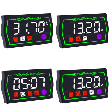 Morfayer Locomotive Intelligent Multi-function Tachometer, 4 in 1 Ambient Temperature Gauge, 4 in 1 Water Temperature Meter, 5 in 1 Ambient Temperature Tachometer, 5 in 1 Water Temperature Tachometer