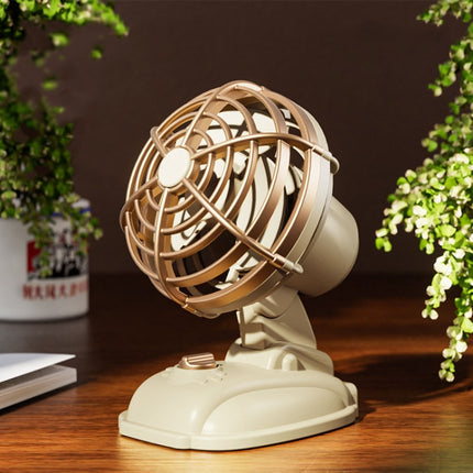 Mini ventilador eléctrico silencioso de escritorio para oficina, ventilador retro USB para escritorio para exteriores