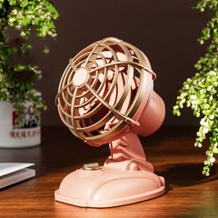 Mini Office Desktop Silent Electrical Fan Desktop Outdoor USB Retro Fan