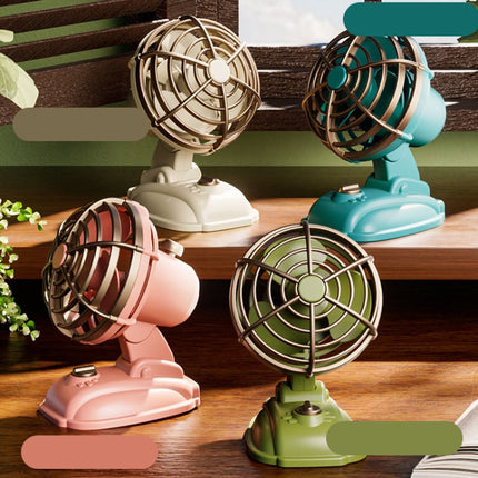 Mini ventilador eléctrico silencioso de escritorio para oficina, ventilador retro USB para escritorio para exteriores