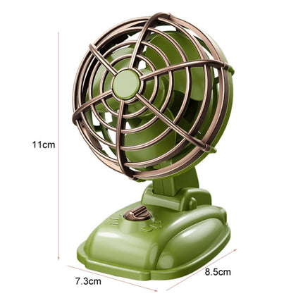 Mini ventilador eléctrico silencioso de escritorio para oficina, ventilador retro USB para escritorio para exteriores