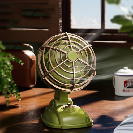 Mini ventilador eléctrico silencioso de escritorio para oficina, ventilador retro USB para escritorio para exteriores