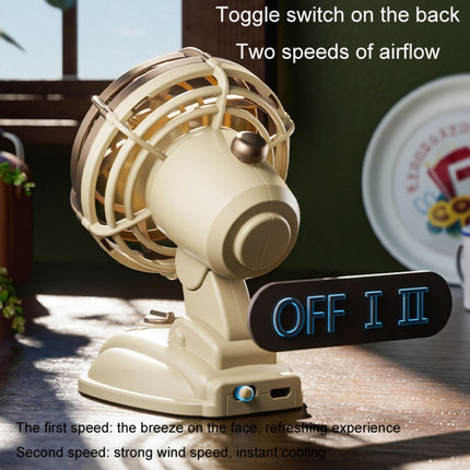 Mini ventilador eléctrico silencioso de escritorio para oficina, ventilador retro USB para escritorio para exteriores