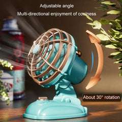 Mini Office Desktop Silent Electrical Fan Desktop Outdoor USB Retro Fan