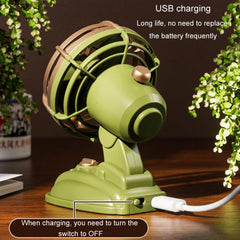 Mini Office Desktop Silent Electrical Fan Desktop Outdoor USB Retro Fan