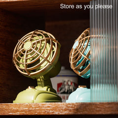 Mini Office Desktop Silent Electrical Fan Desktop Outdoor USB Retro Fan