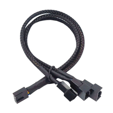 Computer PWM Temperature Control Cooling Fan Extension Cable Chassis HUB Connector, 0.27m