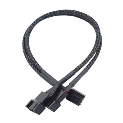Computer PWM Temperature Control Cooling Fan Extension Cable Chassis HUB Connector, 0.27m
