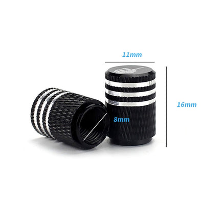 2pcs Auto Tire Laser Skull Valve Cap