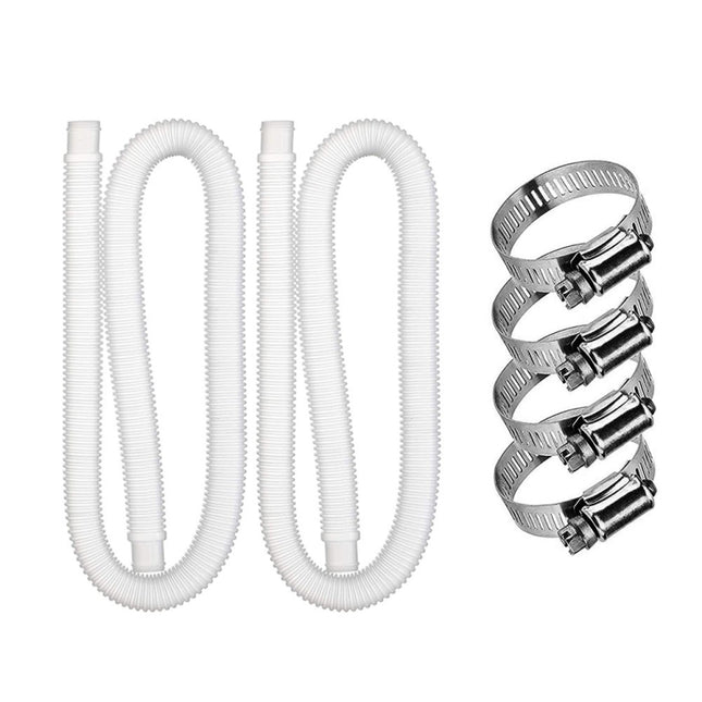 For Intex Swimming Pool Filter Pump Replacement, 1 Hose 2 Clamps, 2 Hoses 4 Clamps, 1 Hose 2 Clamps Blue, 2 Hoses 4 Clamps Blue