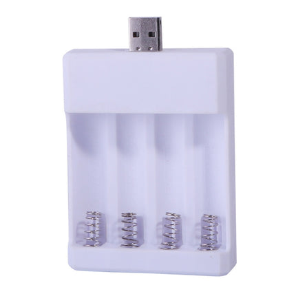 Fast USB 4 Slot Battery Charger AA/AAA Rechargeable Battery Universal Four Slot Charging Box, Directly Plug-in, With Cable