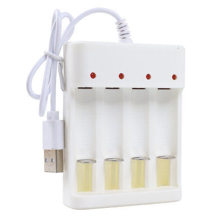 Fast USB 4 Slot Battery Charger AA/AAA Rechargeable Battery Universal Four Slot Charging Box, With Cable