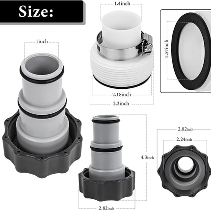 For Intex Pool Hose Adapter with Internal Thread, A Set, B Set, 1 A Type Adapter