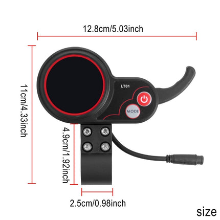 LT01 6 Pin Display Electric Scooter Instrument For Kaabo Mantis8 / Mantis10 / WOLF WARRIOR X, LT01 6 Pin