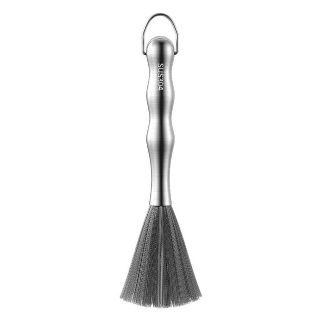 304 Thickened Lengthened Steel Wire Pot Brush Stainless Steel Cleaning Brush For Kitchen, 25.5cm