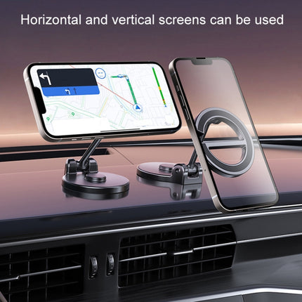 Letter E Magnetic Folding Car Phone Holder Rotatable Dashboard Stick-On Navigation Stand, D38