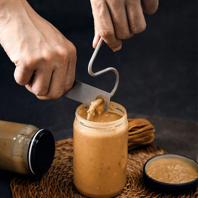 Stainless Steel Peanut Butter Stirrer Food Grade Material Kitchen Butter Jam Stirring Tool, Regular Model, Updated Model