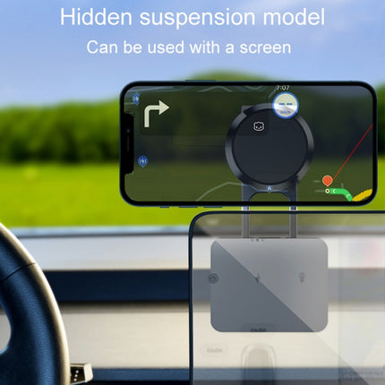 Foldable Suspension Car Phone Holder Magnetic Slide Type Metal Navigation Stand, D31