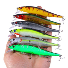 6colors /Set HENGJIA MI169 Submerged Minnow Dummy Bait Lua Hard Fishing Lures