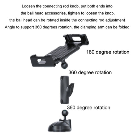 Multifunctional Car Dashboard Mobile Phone Folding Holder, Folding Back Clip, Folding Back Clip+Plastic Oval Ball, Folding Back Clip+Metal Oval Ball, Base Screw Fixation, Suction Cup Base Type A, Suction Cup Base Type B, Suction Cup Base Type C