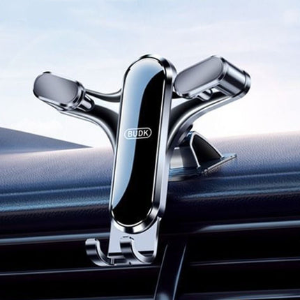 BUDK Triangle Gravity Sensor Car Phone Bracket Car Air Vent Navigation Holder, Buckle Model, Adhesive Model, Suction Cup Base Model, Bent Suction Cup Base Model, Hook Model