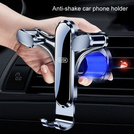 BUDK Triangle Gravity Sensor Car Phone Bracket Car Air Vent Navigation Holder, Buckle Model, Adhesive Model, Suction Cup Base Model, Bent Suction Cup Base Model, Hook Model