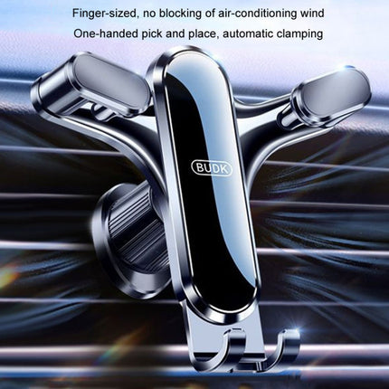 BUDK Triangle Gravity Sensor Car Phone Bracket Car Air Vent Navigation Holder, Buckle Model, Adhesive Model, Suction Cup Base Model, Bent Suction Cup Base Model, Hook Model