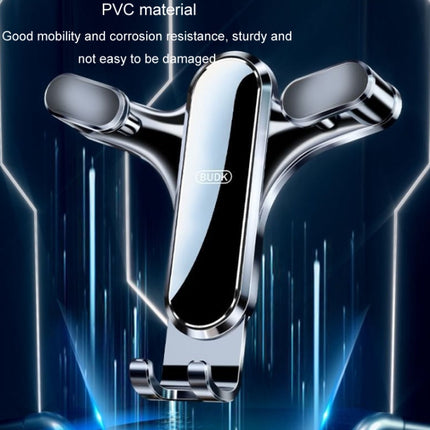 BUDK Triangle Gravity Sensor Car Phone Bracket Car Air Vent Navigation Holder, Buckle Model, Adhesive Model, Suction Cup Base Model, Bent Suction Cup Base Model, Hook Model
