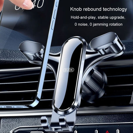 BUDK Triangle Gravity Sensor Car Phone Bracket Car Air Vent Navigation Holder, Buckle Model, Adhesive Model, Suction Cup Base Model, Bent Suction Cup Base Model, Hook Model