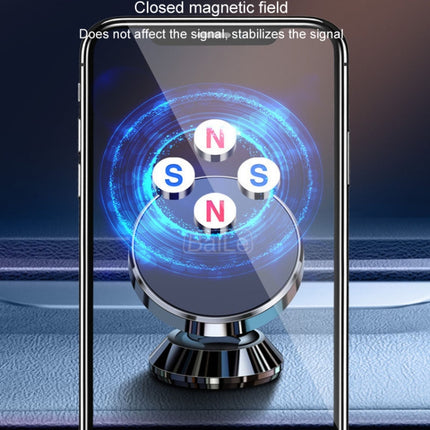 BaiLe Magnetic Car Phone Holder Universal Car Dashboard Fixed Navigation Bracket, Sticker Silver, Sticker Black, Buckle Silver, Buckle Black