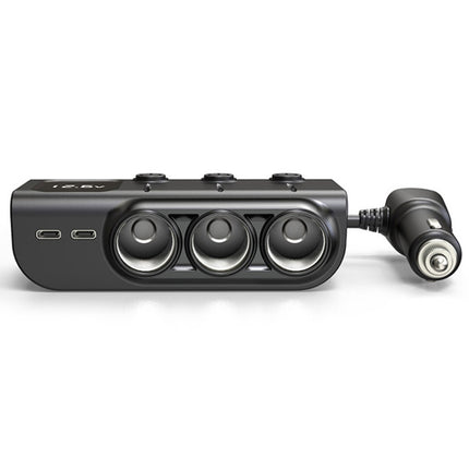120W Digital Display Cigarette Lighter Car Fast Charging Charger