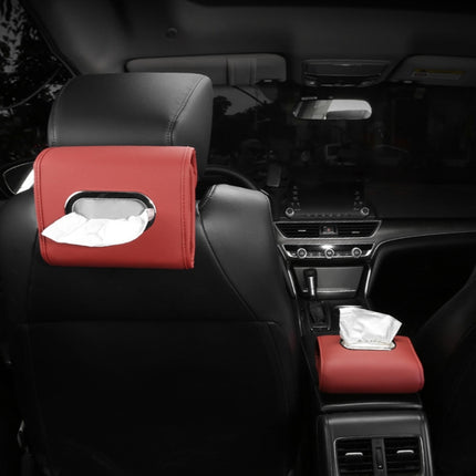 Auto Armrest Tissue Box Car Seat Back Hanging Napkin Pack Cover
