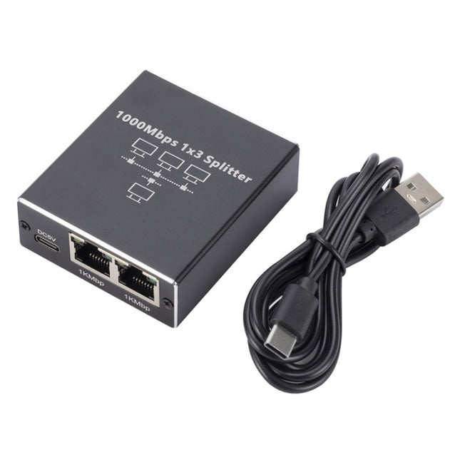 Gigabit Network Splitter Network Sharer RJ45 Network Cable Splitter, 1 To 3, 1 To 4