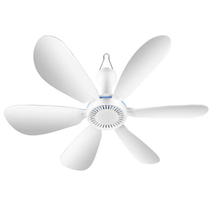 USB Home Dormitory Mute High Wind Power Mini Fan Six Blade Small Ceiling Fan, Single Fan, Fan+Remote Control Speed Control Cord