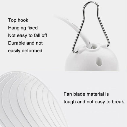 USB Home Dormitory Mute High Wind Power Mini Fan Six Blade Small Ceiling Fan, Single Fan, Fan+Remote Control Speed Control Cord