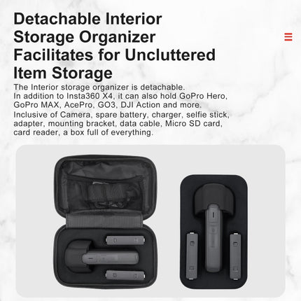 For Insta360 X5 / X4 aMagisn Storage Bag Hard Shell Protective Case