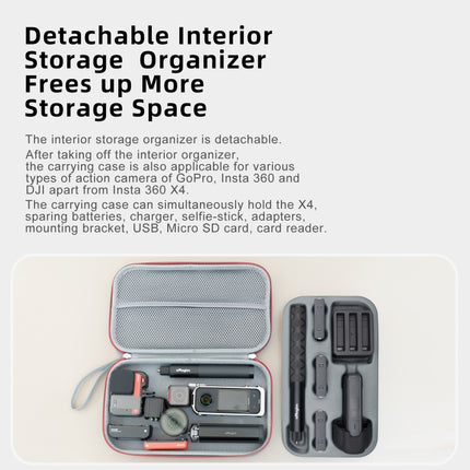 For Insta360 X5 / X4 aMagisn Medium Storage Bag Clutch Bag Protective Case