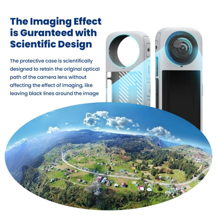 For Insta360 X4 AMagisn Silicone Protective Cover, Body Case + Lens Cover Black, Body Case + Lens Cover Gray, Body Case Black, Body Case Gray, Lens Cover Black, Lens Cover Gray